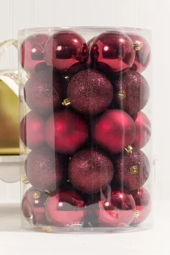 Decorator's Warehouse 3" Oxblood Shatterproof Tube > Boxed Sets|Christmas Decor