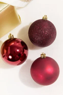 Decorator's Warehouse 3" Oxblood Shatterproof Tube > Boxed Sets|Christmas Decor