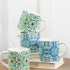 Decorator's Warehouse Patterned Dolomite Mug - Set of 4 > Christmas Decor|Spring Decor