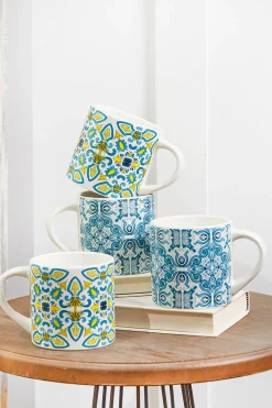 Decorator's Warehouse Patterned Dolomite Mug - Set of 4 > Christmas Decor|Spring Decor