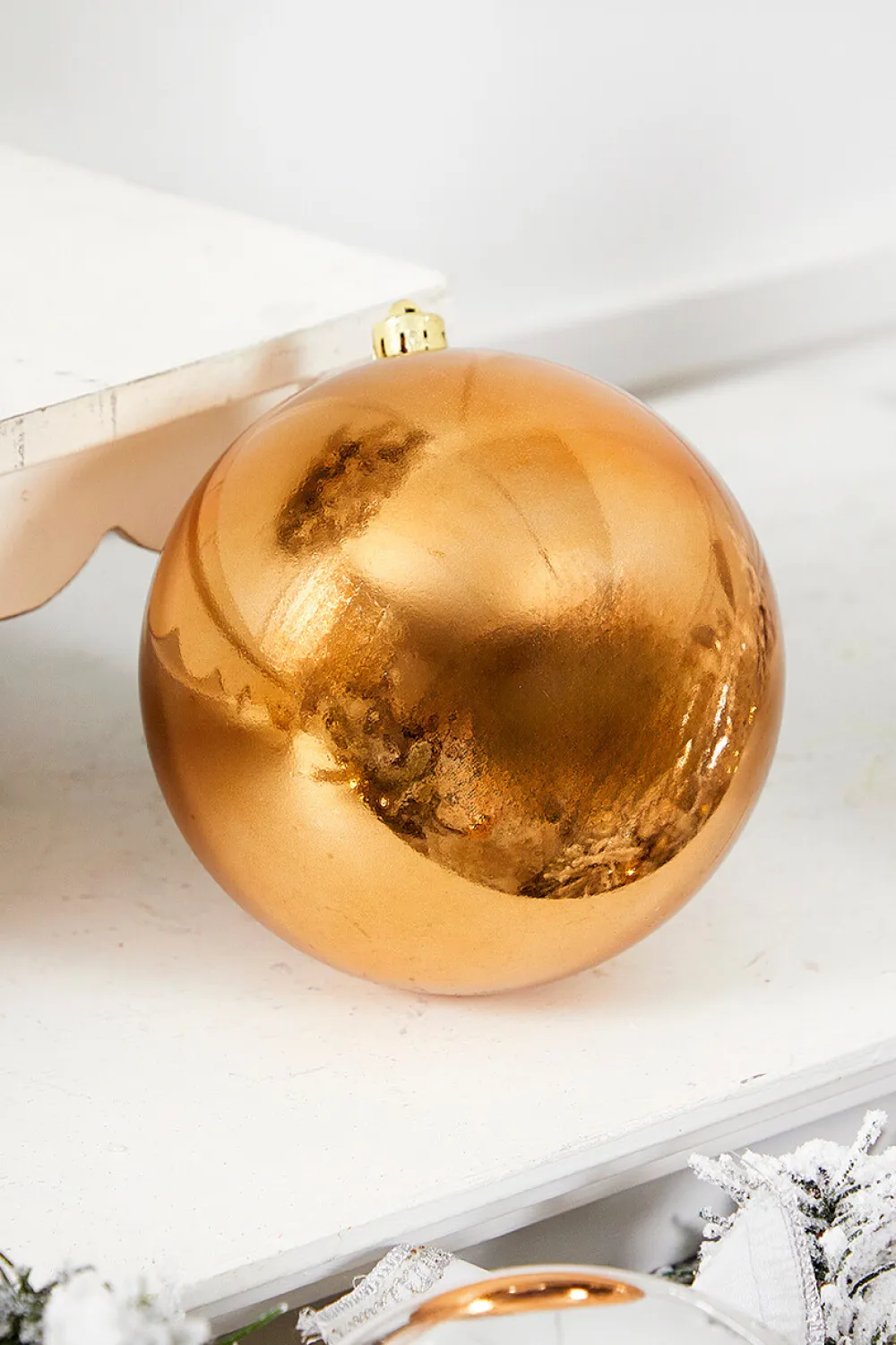 Decorator's Warehouse 5.5" Pecan Brown Shatterproof Ornament > Small Shatterproof (Under 6")|Sugar & Spice