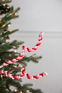 Decorator's Warehouse 29” Peppermint Curly Stem > Gingerbread|Peppermint