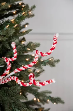 Decorator's Warehouse 29” Peppermint Curly Stem > Gingerbread|Peppermint