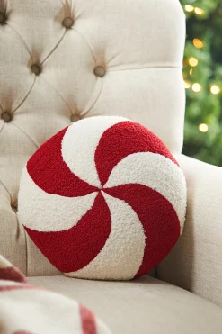 Decorator's Warehouse Peppermint Round Pillow 11
