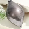 Decorator's Warehouse 4" - 6" Pewter Glass Finial and Ball Ornaments > Red & Silver|Christmas Decor