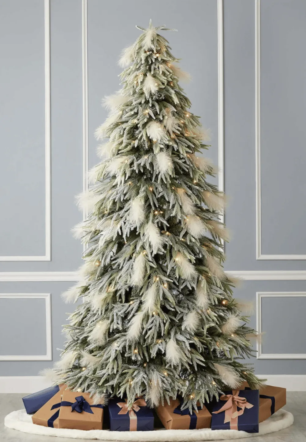 Decorator's Warehouse 7.5' Pine and Pampas Artificial Christmas Tree with 550 Warm White LED Lights > Pine & Pampas|Christmas Decor