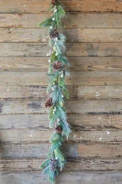 Decorator's Warehouse 6’ Pine Berry Bell Garland > Christmas Decor|Unlit Garlands