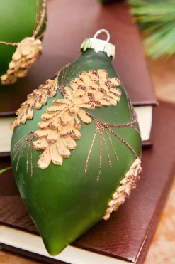 Decorator's Warehouse 4" - 6" Pinecone Glitter Glass Ornament > Christmas Decor|Christmas Ornaments