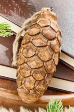 Decorator's Warehouse 5.75" Pinecone Wood Ornament > Christmas Decor|Christmas Ornaments