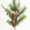 Decorator's Warehouse 22" Pine Spray > Cardinal|Natural Greenery