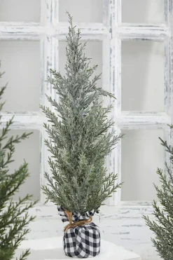 Decorator's Warehouse 21" Pine Tree With Plaid Fabric > Tabletop & Accent Trees|Christmas Accents