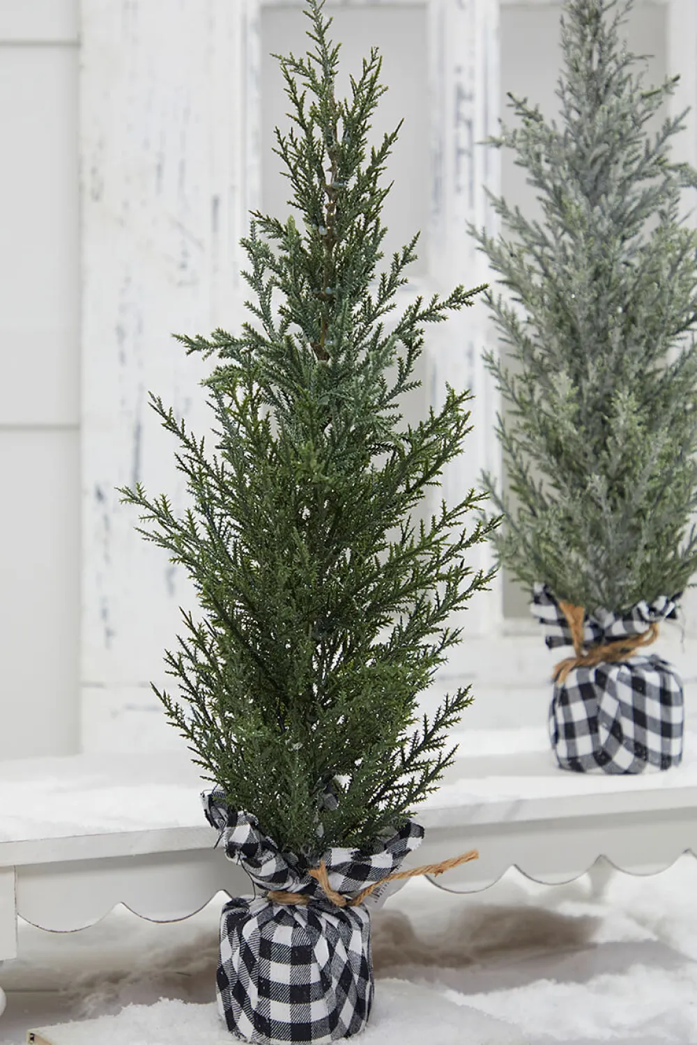 Decorator's Warehouse 21" Pine Tree With Plaid Fabric > Tabletop & Accent Trees|Christmas Accents