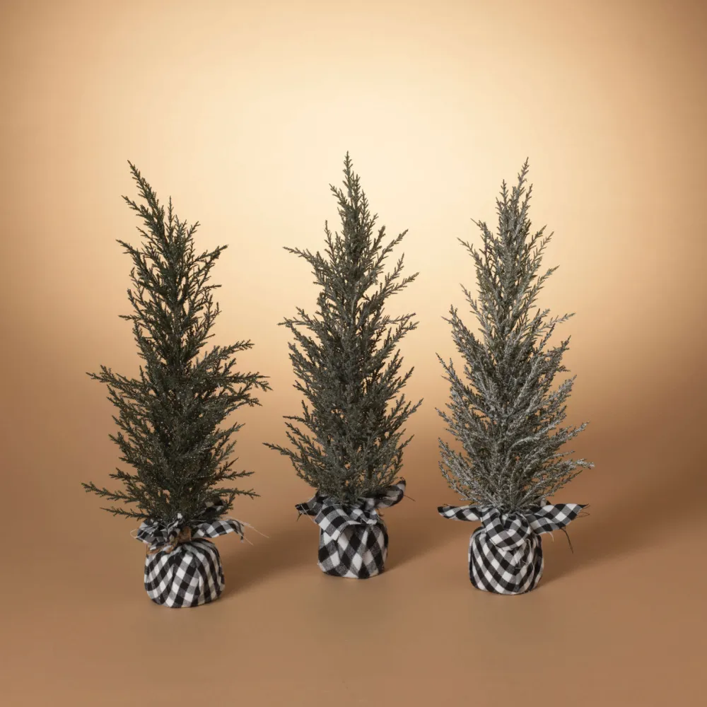 Decorator's Warehouse 21" Pine Tree With Plaid Fabric > Tabletop & Accent Trees|Christmas Accents