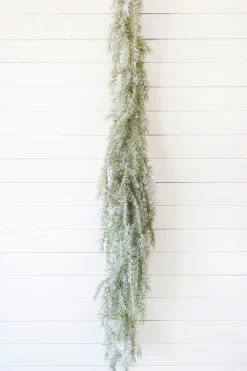 Decorator's Warehouse 6' Pine Weeping Garland with Frost > Real Touch Garlands|Natural Greenery