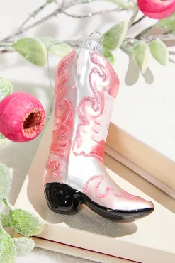 Decorator's Warehouse Pink Cowboy Boot Ornament > Christmas Decor|Personalized