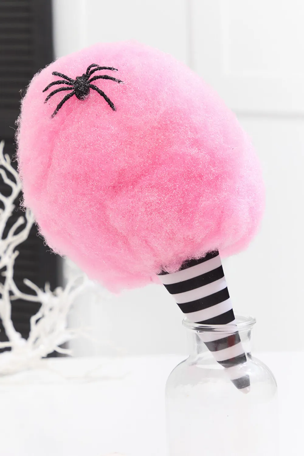 Decorator's Warehouse 14" Pink Glitter Cotton Candy Halloween Ornament > Halloween|Halloween