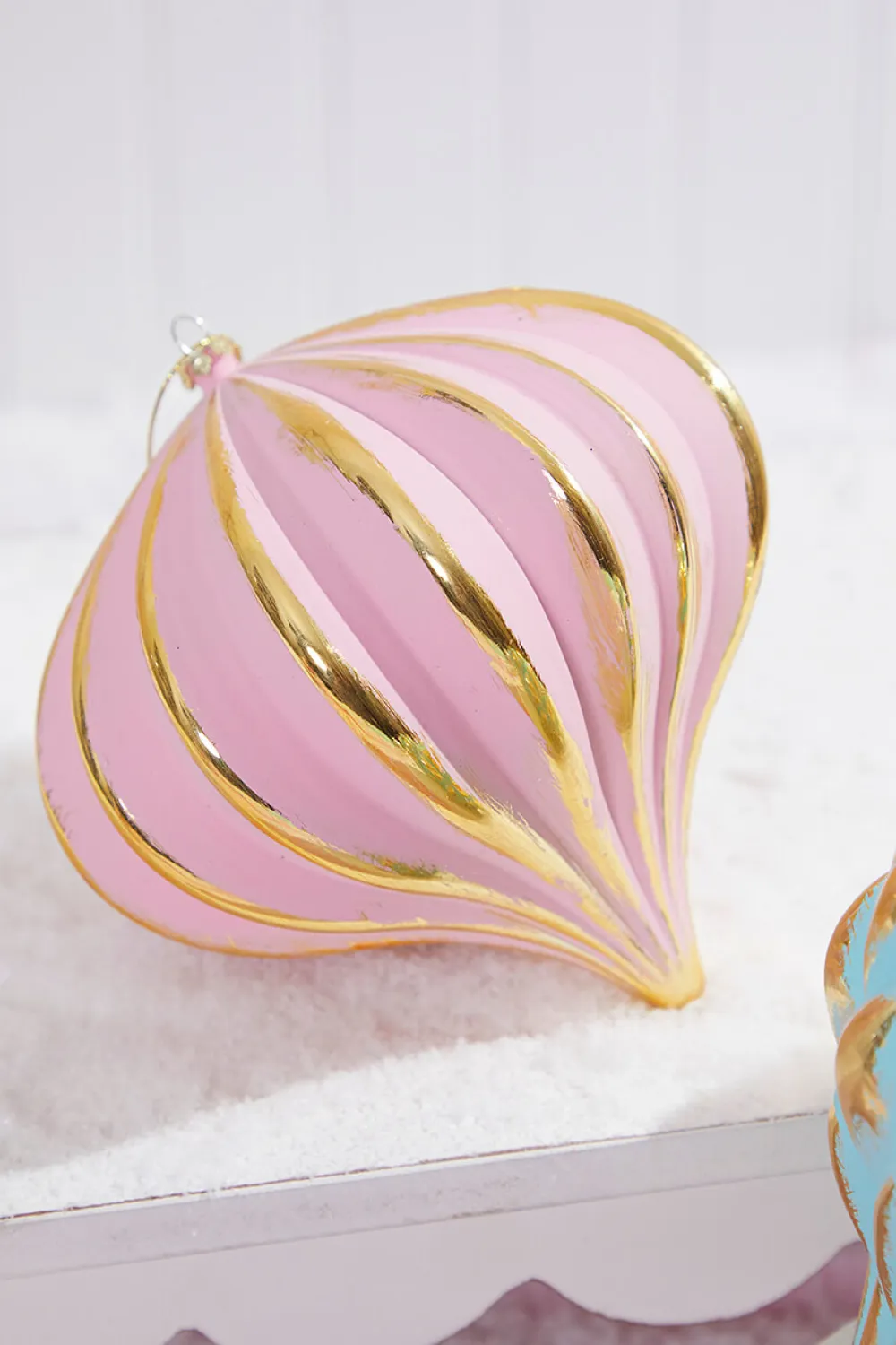 Decorator's Warehouse 6" Pink Gold Onion Ornament > Christmas Decor|Valentine'S Decor