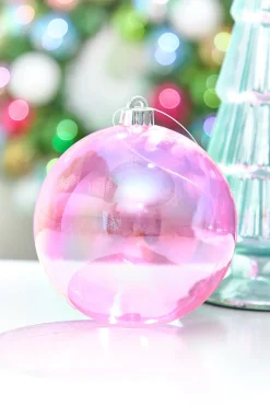Decorator's Warehouse 6" Pink Iridescent Ball Ornament > Retro Brites|Christmas Decor