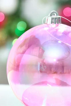 Decorator's Warehouse 6" Pink Iridescent Ball Ornament > Retro Brites|Christmas Decor