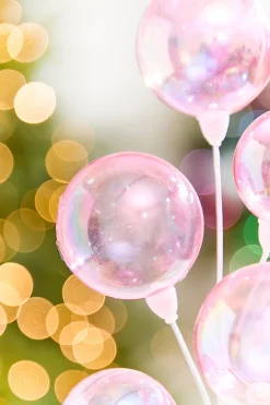 Decorator's Warehouse 15" Pink Iridescent Ball Pick > Christmas Sprays|Christmas Decor