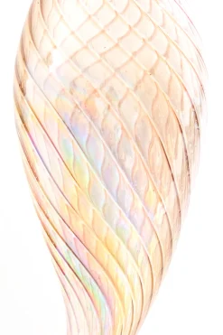 Decorator's Warehouse 9" Pink Iridescent Glass Finial Ornament > Sugar & Spice|Christmas Decor