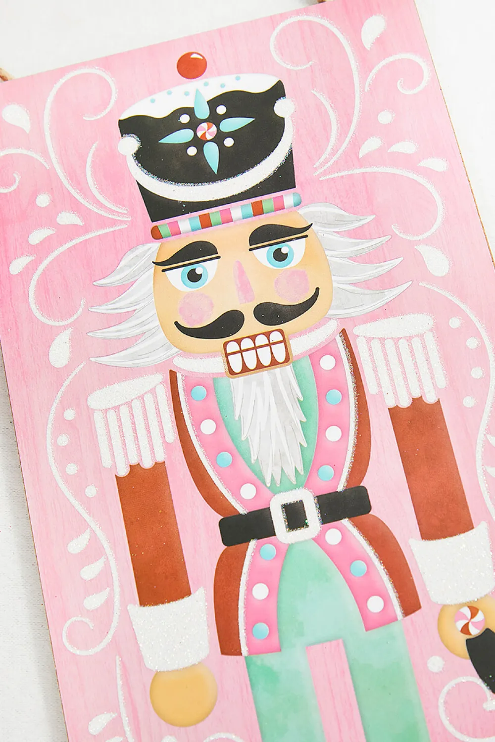 Decorator's Warehouse 12" Pink Red White Black Glitter Nutcracker Sign > Santa'S Sweet Shoppe|Christmas Decor