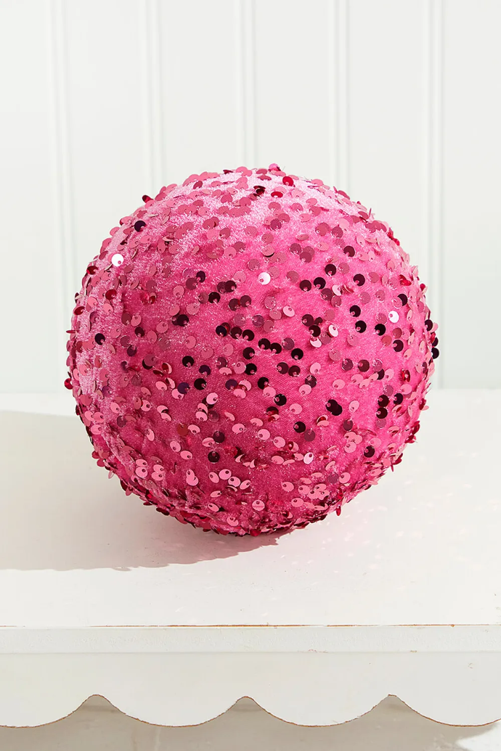 Decorator's Warehouse 6" Pink Sequin Ball Ornament > Christmas Decor|Christmas Ornaments