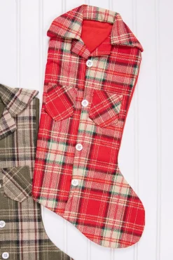 Decorator's Warehouse 20” Plaid Lumberjack Shirt Stocking > Christmas Textiles|Christmas Decor
