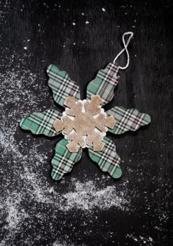 Decorator's Warehouse Plaid Snowflakes Christmas Ornaments > Christmas Sale|Christmas Decor