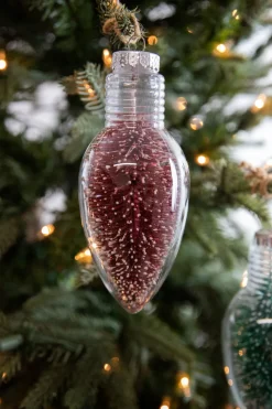 Decorator's Warehouse 6.5"Plastic Clear Retro Light Bulb Ornament > Christmas Decor|Retro Brites