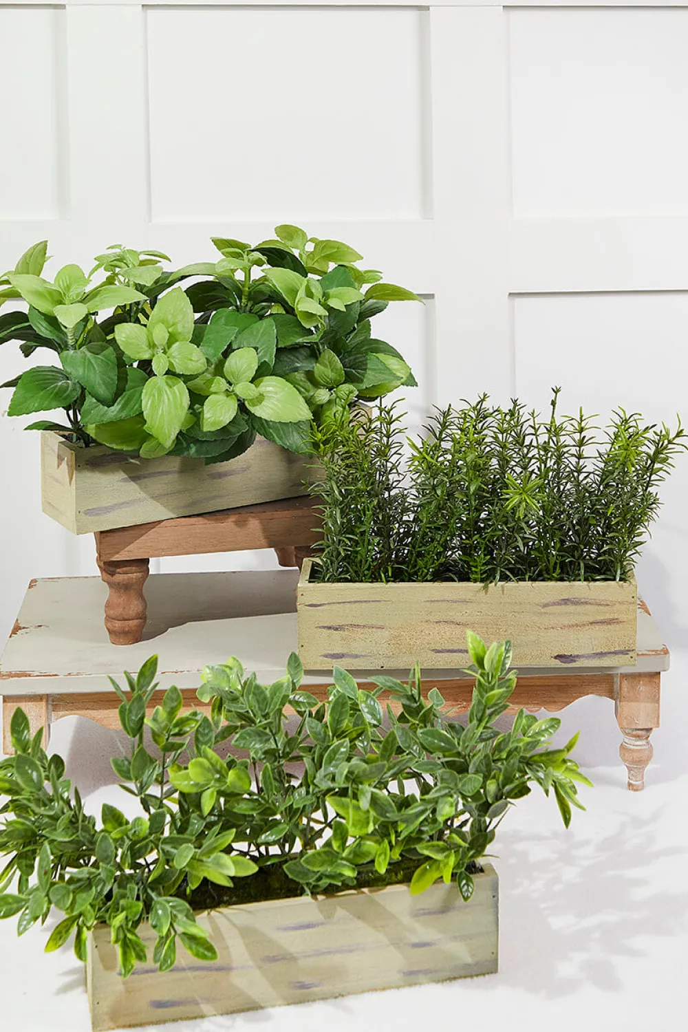 Decorator's Warehouse 11" Plastic Herbs In Wooden Box > Spring Greenery|Christmas Decor