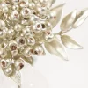 Decorator's Warehouse 14" Platinum Berry Bunch Metallic Stem > Gold & Champagne|Natural Elegance