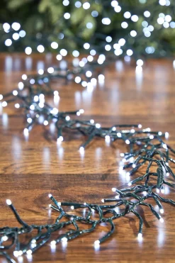 Decorator's Warehouse 53' Platinum Elite Cluster Lights - 1560L Classic White (Green Cord) > Vintage Christmas Lights|Twinkle Cluster Lights
