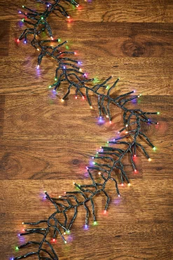 Decorator's Warehouse 25' Platinum Elite Cluster Lights - 760L Multi (Green Cord) > Vintage Christmas Lights|Twinkle Cluster Lights