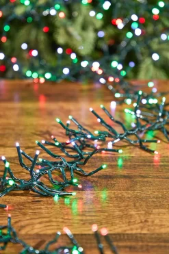 Decorator's Warehouse 12.5' Platinum Elite Cluster Lights - 380L Cool White, Red & Green (Green Cord) > Vintage Christmas Lights|Twinkle Cluster Lights