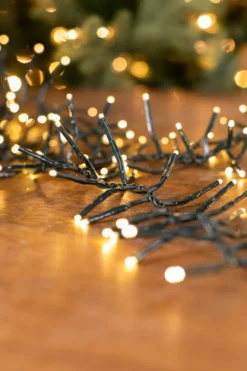 Decorator's Warehouse 53' Platinum Elite Cluster Lights - 1560L Warm White (Green Cord) > Vintage Christmas Lights|Twinkle Cluster Lights