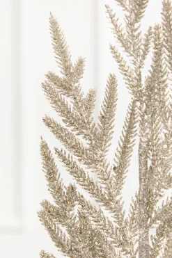 Decorator's Warehouse 33" Platinum Glitter Fern Spray > Christmas Decor|2026 New Additions