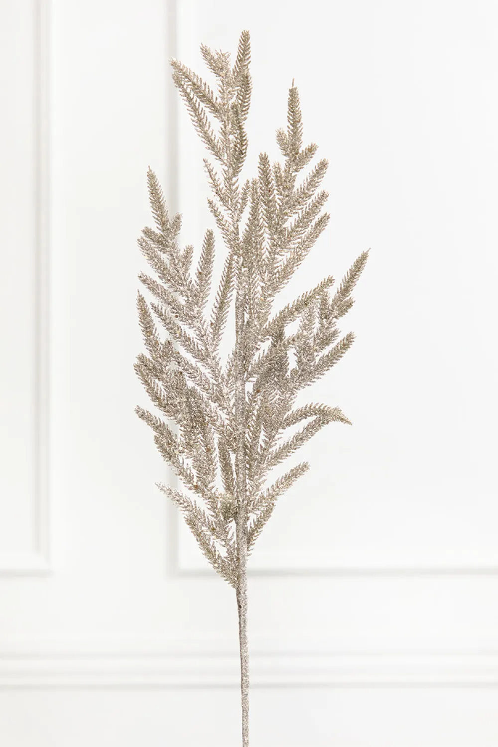 Decorator's Warehouse 33" Platinum Glitter Fern Spray > Christmas Decor|2026 New Additions