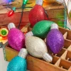 Decorator's Warehouse 7" Platinum Glitter Light Bulb Ornament > Christmas Ornaments|Christmas Decor