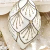 Decorator's Warehouse 4" - 6" Platinum & Gold Glitter Glass Ornament > Christmas Decor|Natural Elegance