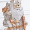 Decorator's Warehouse 19.75” Platinum Gold Santa with Bag > Sugar & Spice|Santas & Angels