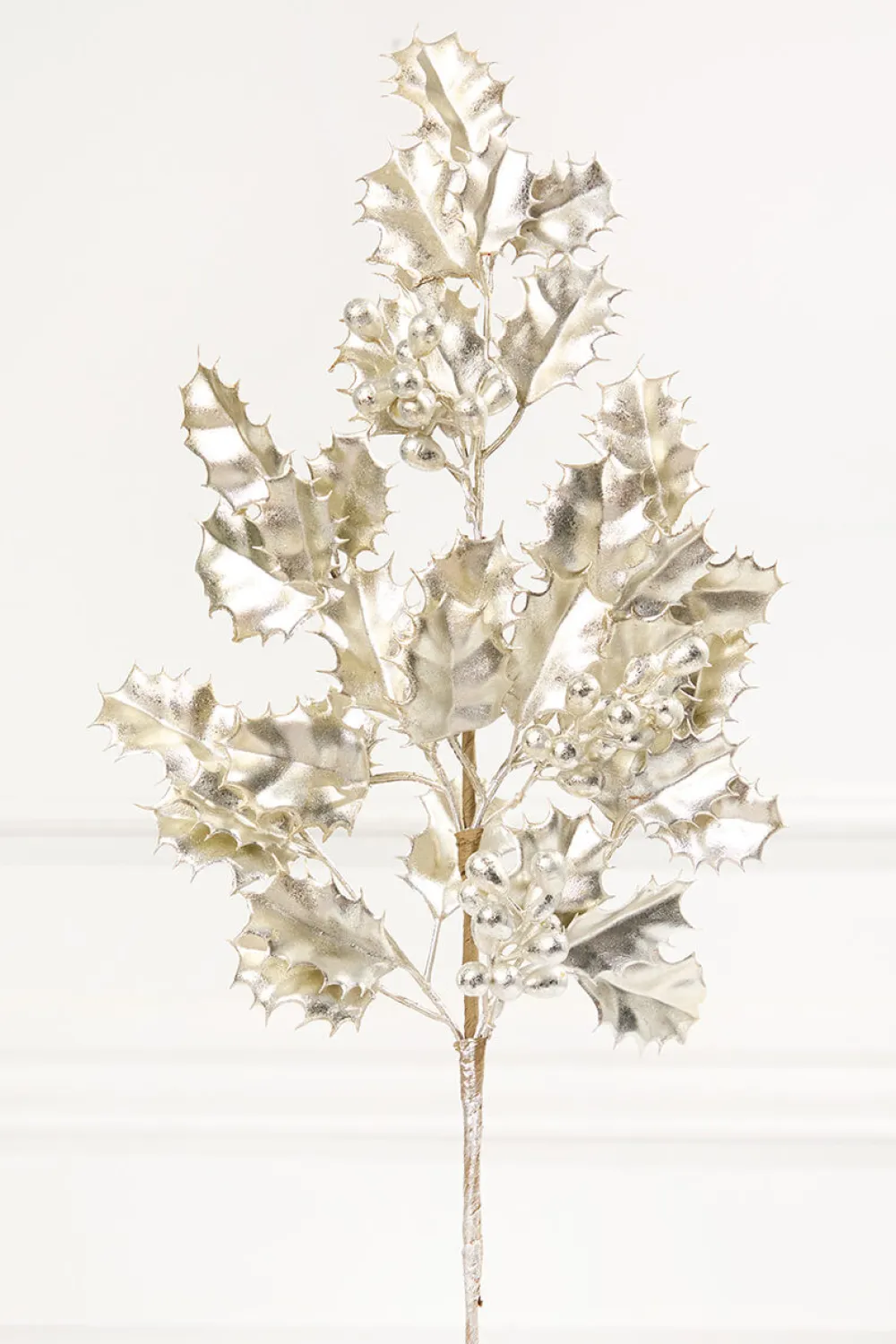 Decorator's Warehouse 27" Platinum Holly Berry Stem > Christmas Decor|Christmas Sprays