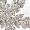 Decorator's Warehouse 12" Platinum Sequin & Pearl Snowflake > Christmas Decor|Natural Elegance