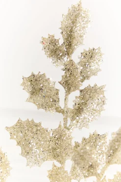 Decorator's Warehouse 23" Platinum Shimmer Metallic Holly > Gold & Champagne|Natural Elegance