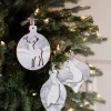 Decorator's Warehouse 3” Plywood Silver Silhouette Animal Ornament > Christmas Ornaments|Winter Woodland