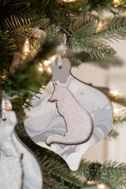 Decorator's Warehouse 3” Plywood Silver Silhouette Animal Ornament > Christmas Ornaments|Winter Woodland