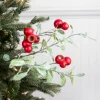 Decorator's Warehouse 20” Pod Leaf Frosted Christmas Spray > Christmas Sprays|Christmas Decor