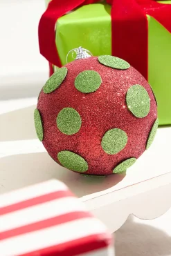 Decorator's Warehouse 5" Polka Dot Ball Ornament > Christmas Ornaments|Storyville