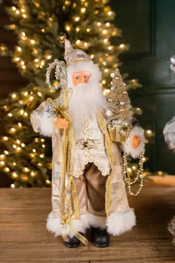 Decorator's Warehouse 18” Polyester Holiday Santa > Santas & Angels|Christmas Accents