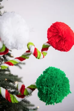 Decorator's Warehouse 31” Pom Pom Spray > Storyville|Christmas Sprays